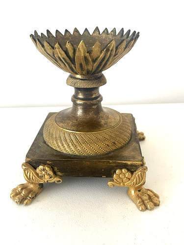 Bronze empire bougeoir - , pied