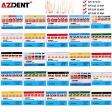 AZDENT Dental Endodontic Gutta Percha Point Taper F1,F2,F3/0.02/0.04/0.06 15-40#