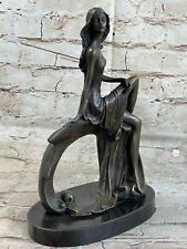 Grande Sculpture Érotique En Bronze Femme Figure Sexy Nue Art Déco À Vendre