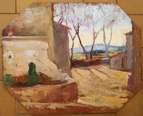 Tableau ancien réversible - tableau,