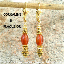 CORNALINE & PLAQUÉ OR 18
