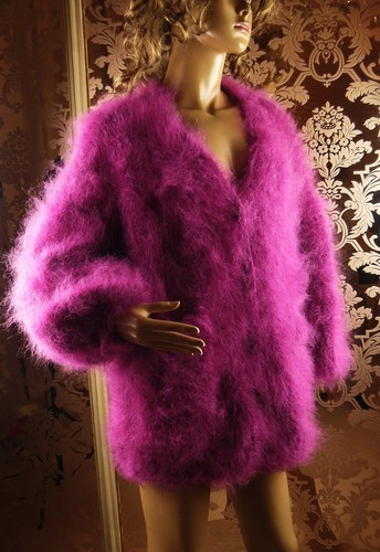 Mohair handmade fuzzy - mohair, magenta