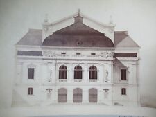 1883 photo  DESSIN ARCHITECTURE FACADE  DEDICACE de  CHABANNAY  ? 32 x 24 cm