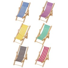 6 Pcs Fauteuil De Plage Modèle Chaise Miniature Chaises Meubles Miniatures