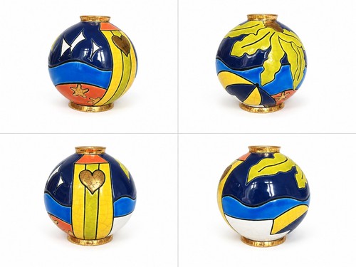 Petit vase boule émaux - boule,