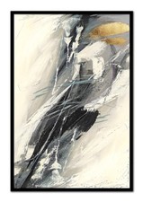 Moderne Art Abstraktion-93x63cm-Ölbild Toile avec Cadre Tableau G101332