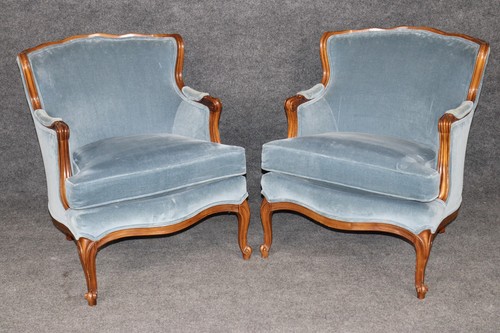 Pair louis style carved - xv,