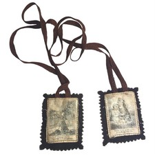 Ancien Scapulaire XIXe  Jésus