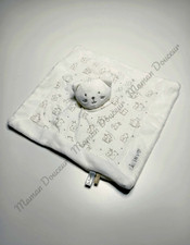 Doudou Plat Carré Chat Blanc