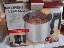  Recipient Bain Marie  Acier inox Double Paroi Contenance 2,1 L Cuisson Délicate