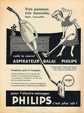 ADVERTISEMENT ADVERTISING 084 1958 PHILIPS vacuum cleaner broom