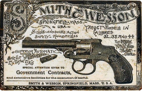 Plaque metal smith wesson - metal,
