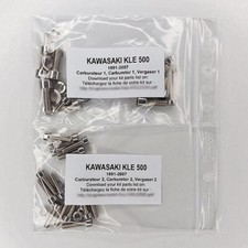 KAWASAKI KLE 500 1991-2007 Kit n°1 vis BTR inox carburateur KLE500 