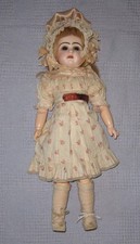 Antique Jumeau Bebe closed mouth fixed brown eye 15.5"