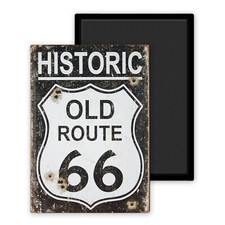 Old route 66 Vintage-Magnet Frigo 54x78mm personnalisé