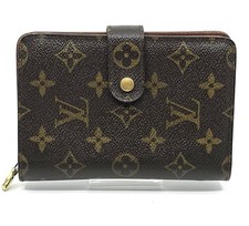 Louis Vuitton Monogram Wallet Porte Papiers M61207 PVC Auth From Japan