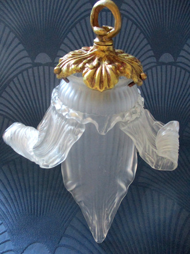 Tulipe ancienne verre - ancienne, soufflé