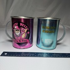 BAYOU BILLY-HOMEBREW (BLUE)/PRETTY N PINK TIN MUGS
