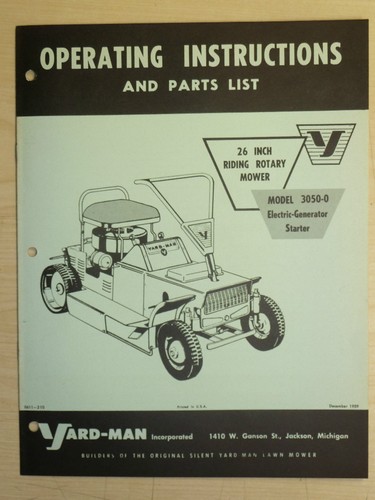 1959 vintage yard man - vintage, 26"