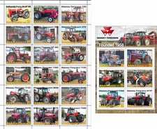 Stamp block+sheet Massey Ferguson 2021 Abkhazia issue Tractor Companies
