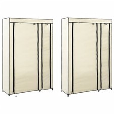 2x Garde-robes Pliable Crème