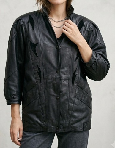 Veste cuir vintage 80s indiana - veste,