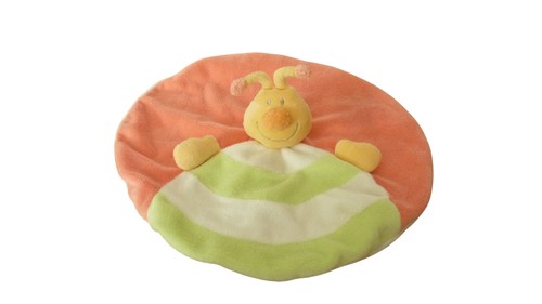 Doudou abeille plat orange