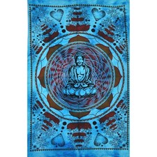 Tenture Bouddha  Bleu