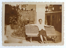Woman seated sun bench - July 1941, Le Havre