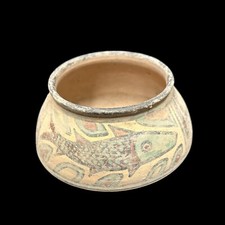 ANCIEN POT PEINT VACHE SAINTE