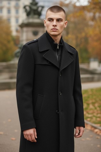 Court homme manteau - court, en