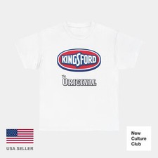 Kingsford The Original Charcoal BBQ Black Blue White T Shirt Heavy Cotton Tee