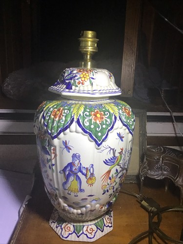 Pied lampe faïence - de,