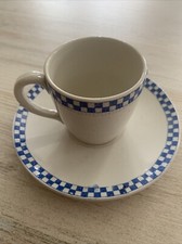 Rare Lustucru Sarreguemines Coffee Cup And Sous Cup (1)
