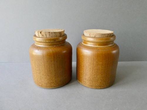 Petits pots grès avec - 2, en