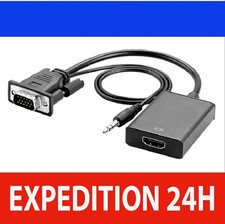 Adaptateur VGA vers HDMI Audio