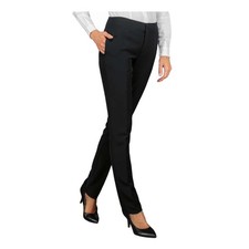 Pantalon Femme Capri Noir Élastique Avec Zip Pour Hôtesse Isacco