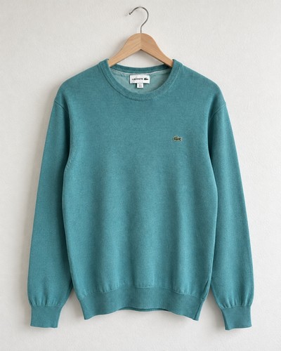 Pull lacoste bleu canard logo - pull,