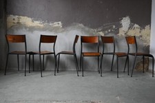 Lot de 6 Chaises Mullca 510 chaise d’école au design de style industriel vintage