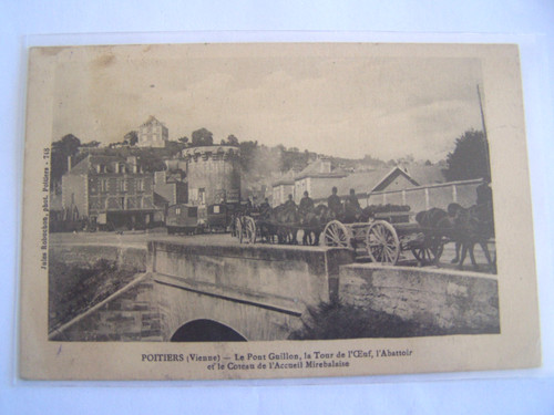 Cpa poitiers pont guillon - poitiers,