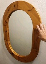 miroir bois massif vintage no