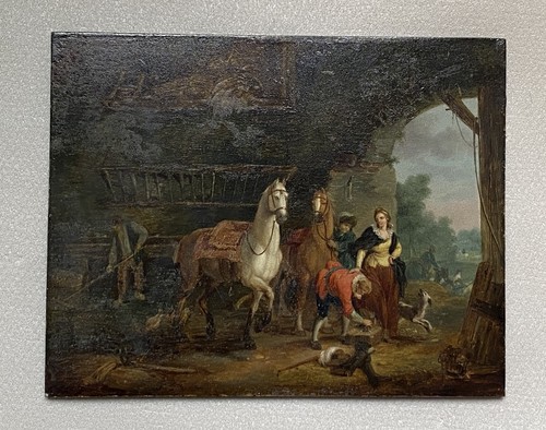 Scène écurie chevaux - scÈne, d’Écurie