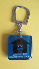 vintage bourbon EDF blue counter keychain