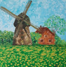 Moulin à vent peinture