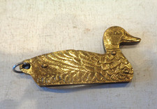 Small duck shaped knife. Brass and steel. Vintage