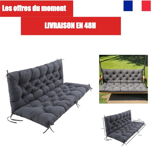 Coussin banc jardin - banc, de