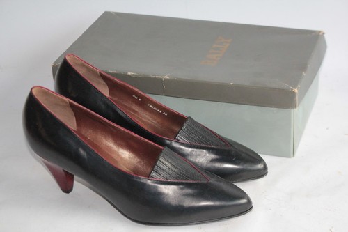 Bally escarpins cuir noir t36 - cuir,