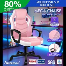 ALFORDSON Fauteuil de Jeu Course Bureau Ergonomique Pivotant Exécutif Ordinateur