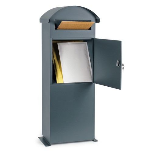 Boîte lettres gris - boîte, à
