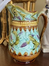 Vintage Mouzin Lecat Nimy Lez Mons Belgium Mojalica Pitcher Marked